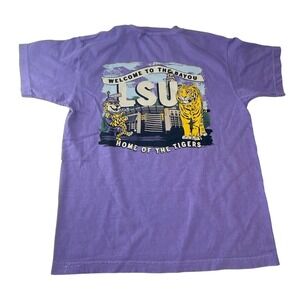 Comfort Colors LSU Tigers Purple Bayou Graphic Tee Shirt Youth Large New